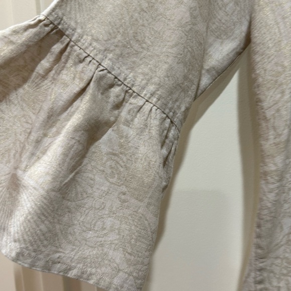 John . Mark 🦋 Linen 3/4 sleeve top - Picture 9 of 10